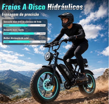 Bicicleta Elétrica HDJ G60 1000W