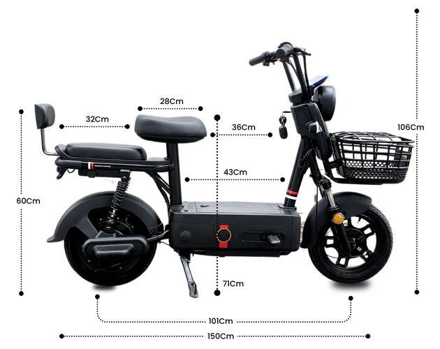 bicicleta elétrica NADO C2 1000W