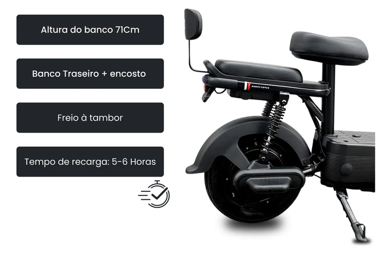bicicleta elétrica NADO C2 1000W