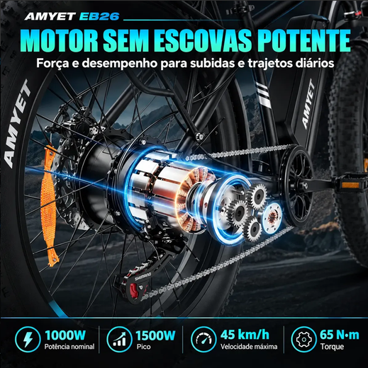 bicicleta elétrica EB26 1000W