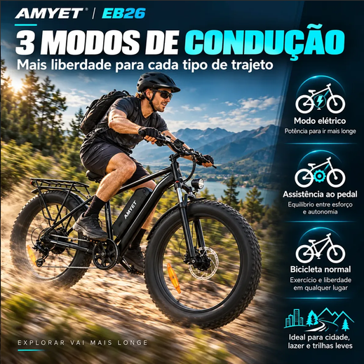 bicicleta elétrica EB26 1000W