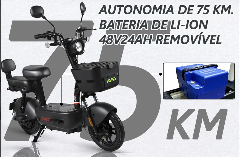 Bicicleta Elétrica Cavalletta C3 800W