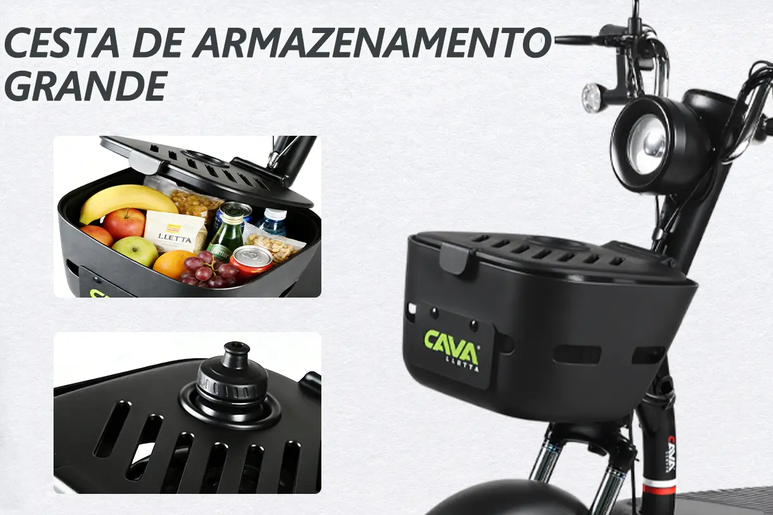 Bicicleta Elétrica Cavalletta C3 800W
