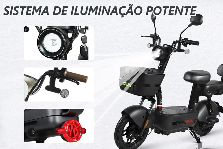 Bicicleta Elétrica Cavalletta C3 800W
