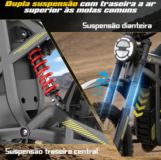 Dupla suspensão com traseira a ar