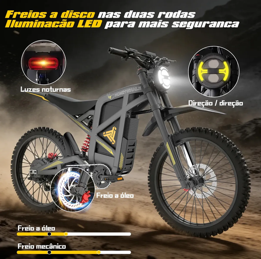 Bicicleta Elétrica HONEYWHALE BK09 2192W