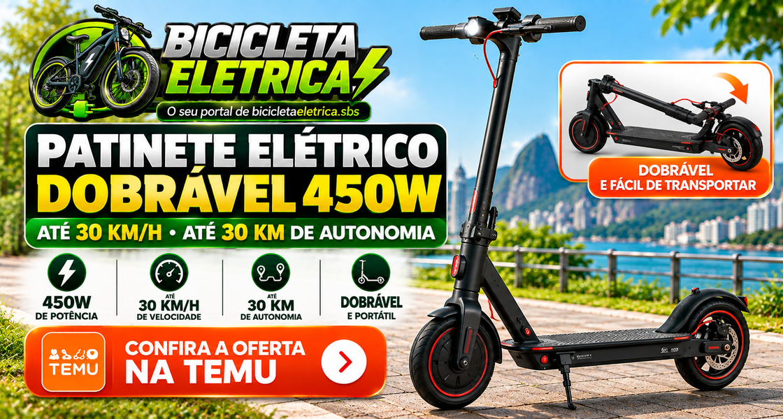 Patinete Elétrico Dobrável 450W
